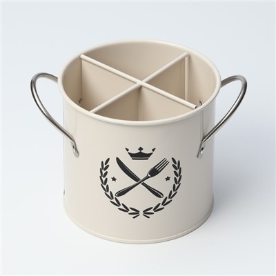 Подставка под столовые приборы Crown, h=13 см, белая