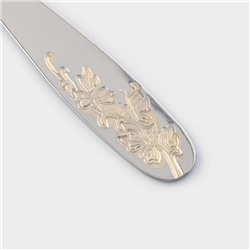 Набор столовых ложек из нержавеющей стали Доляна «Букет», длина 20.5 см, 6 шт., серебристый