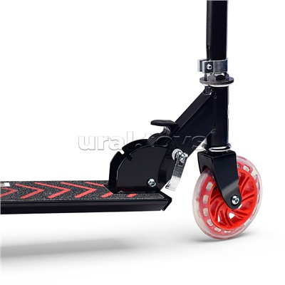 Самокат-снегокат, складной, в коробке (красный)