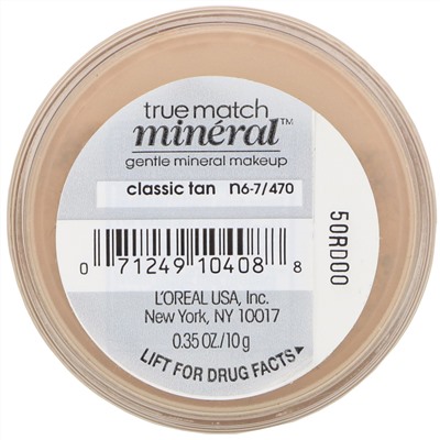 L'Oreal, Минеральная тональная основа True Match Mineral Foundation, оттенок N6-7/470 «Классический загар», 10 г