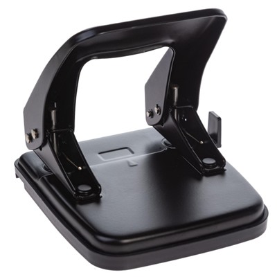 Дырокол на  40 л. металл "Record" черный ,с линейкой 092225 Хатбер