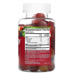 Gummiology, жевательная клетчатка, с натуральным вкусом персика, клубники и ежевики, 90 вегетарианских жевательных таблеток