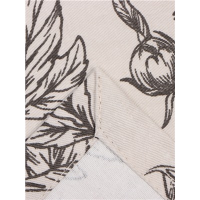 Комплект штор для кухни с подхватами Этель Black flowers, 149×180 см - 2 шт.