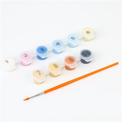 Картина по номерам для детей на холсте с подрамником «Счастливый котик», 20×30 см