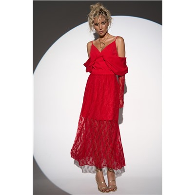 Кружевная юбка Пэрис (красный)