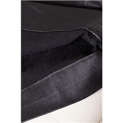 Мини-юбка из эластичного денима с покрытием под кожу