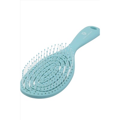 Kristaller Расческа для волос продувная / Улитка 2192, нейлоновые штифты, 18,4 см, голубой KRISTALLER, 1133501