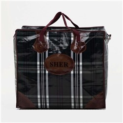 Сумка хозяйственная SHER на молнии, 73 л, 53×29×48 см, зелёная