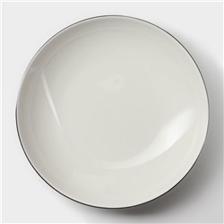 Тарелка глубокая Magistro La Perle, 1 л, d=22.5 см, фарфор, белая