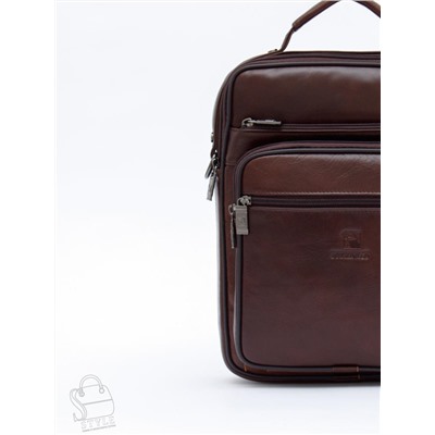 Сумка мужская кожаная 7905-4 brown Fuzhinino в Новосибирске