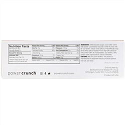 BNRG, Энергетический белковый батончик Power Crunch Choklat, молочный шоколад, 12 батончиков, вес каждого 42 г (1,5 унции)