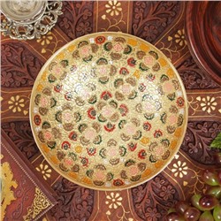 Блюдо «Весенняя капель», 19.5×19.5×5 см, латунь, цветная эмаль