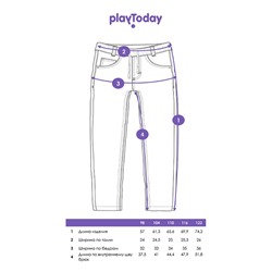 Брюки текстильные джинсовые утепленные флисом для мальчиков