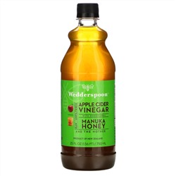 Wedderspoon, Raw Apple Cider Vinegar with Monofloral, Manuka Honey, 25 fl oz (750 ml)