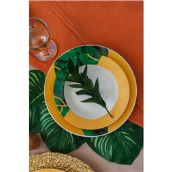 Тарелка глубокая Доляна «Малахитовая шкатулка», 340 мл, d=20 см, фарфор