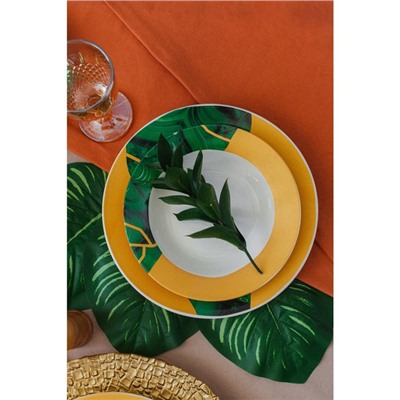 Тарелка глубокая Доляна «Малахитовая шкатулка», 340 мл, d=20 см, фарфор