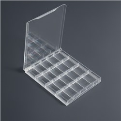 Органайзер для хранения мелочей, 20 ячеек, 14.5×12.5×1.7 см, прозрачный