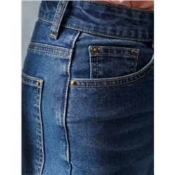 Джинсы мом фит из мягкой эластичной джинсы 13,5OZ