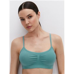 Omsa Топ OmD 1111S Cotton Майка "Toп" женская (кроп-топ на тонких бретелях с вкладышами), CO