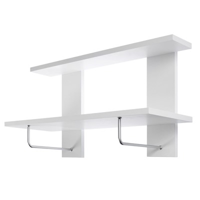 Полка подвесная для ванной комнаты "Вега 6002", с держателем полотенец, 60 х 22,6 х 33,2