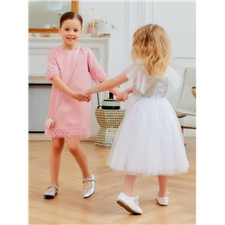 Платье нарядное для девочки KAFTAN, с крылышками, рост 86-92, белое