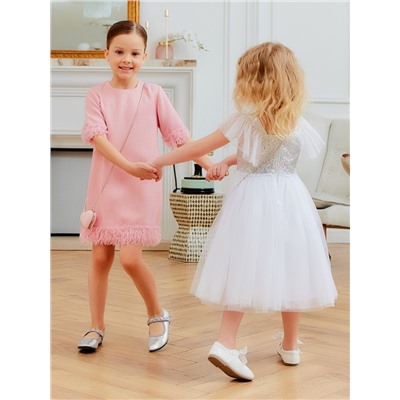 Платье нарядное для девочки KAFTAN, с крылышками, рост 86-92, белое