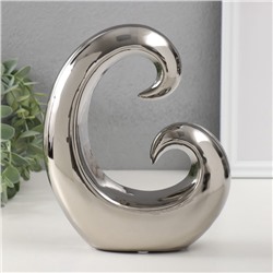 УЦЕНКА Фигурка керамика «Абстракция. Амулет», под серебро, 17×5.5×19 см