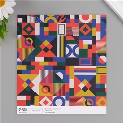 Бумага для скрапбукинга двусторонняя Color geometry, плотность 180 г, набор 10 шт., 15.5×17 см