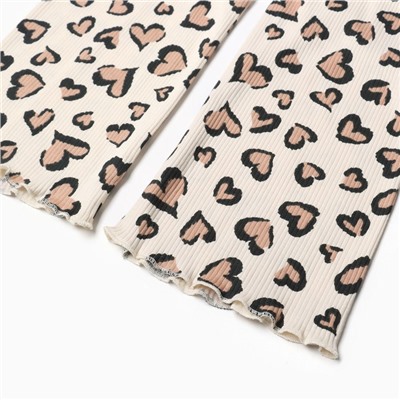 Пижама детская (футболка и брюки) KAFTAN Leo love, размер 32 (110-116 см)