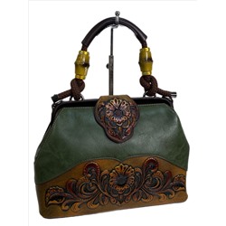 Женская сумка из искусственной кожи, цвет зеленый