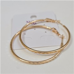 Серьги конго крупные, коллекция "Xuping" покрытие позолота, с алмазной гранью, арт. 101.085