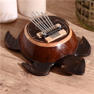 Сувенирный музыкальный инструмент Калимба «Черепаха» 23×18×7 см