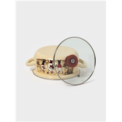 Кастрюля эмалированная «Сомелье», 2 л, d=20.5 см, цвет слоновой кости