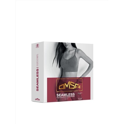 Omsa Топ БOmD_S Melange 1012-01SS Майка "Toп" женская (топ-бра на тонких рег. бретелях с вкладышами), PA