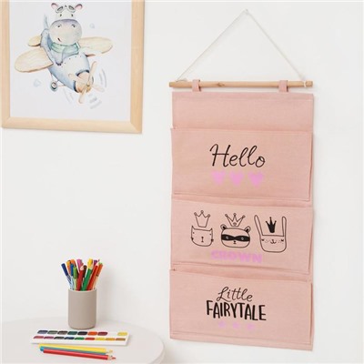 Кармашек текстильный «Этель» Little fairytale, 3 отделения, 34×63.5 см