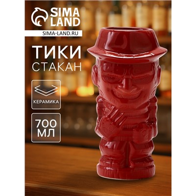 Стакан для коктейлей «Тики», 700 мл, фредди, красная, керамика