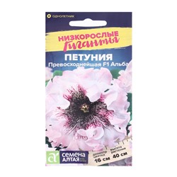 Семена цветов Петуния «Превосходнейшая Альба», низкорослые гиганты, 7 шт., «Семена Алтая»