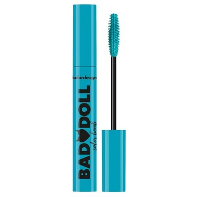 Тушь для ресниц цветная объемная голубая