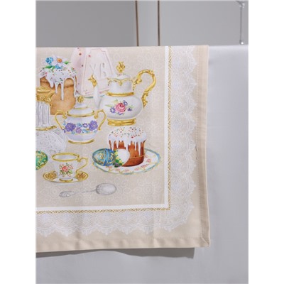 Дорожка на стол «Пасхальные куличи», 40×146 см, 100% хлопок, саржа 190 г/м²