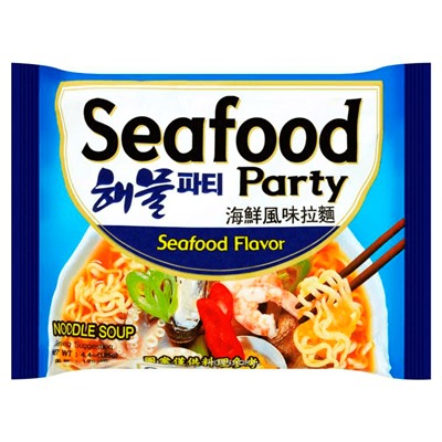 Лапша со вкусом морепродуктов Seafood Party Samyang, Корея, 125 г