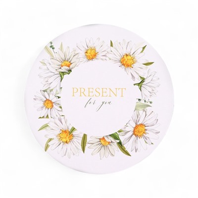 Набор шляпных коробок для цветов 5 в 1, упаковка подарочная, «Ромашки», 16×14 см - 22×19.5 см