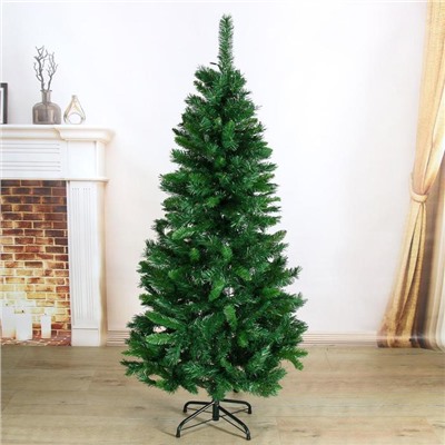 Ёлка светодиодная «Эксклюзив цветные огоньки» 140 см, диаметр нижнего яруса 70 см, 380 ПВХ веток, 9 режимов, свечение мульти