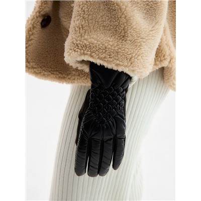 Перчатки женские, безразмерные, без утеплителя, цвет чёрный