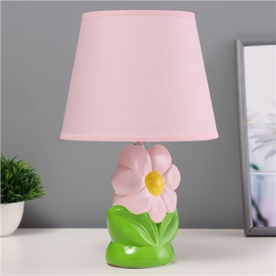 Настольная лампа «Цветок» Е14 40 Вт розовый 20×20×33 см