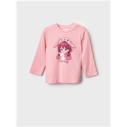 Джемпер детский трикотажный для девочек (футболка с длинными рукавами)