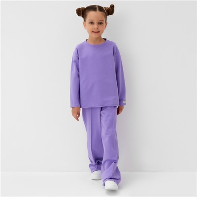 Футболка детская с длинным рукавом KAFTAN, размер 30 (98-104 см), сиреневая