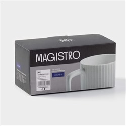 Кружки Magistro Jarwah Lausanne, 240 мл, 7.8×8 см, 2 шт., фарфор, белые