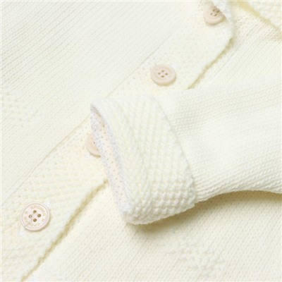 Джемпер вязаный с капюшоном Крошка Я, рост 68-74 см, молочный