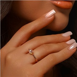 Кольцо с подвижным камнем ювелирная бижутерия коллекция "Дубай", покрытие позолота, вставка: фианиты, цвет: хамелеон, 16 р, арт.219.397-16