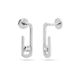 Серьги из серебра куб.циркон., Ю-25029р